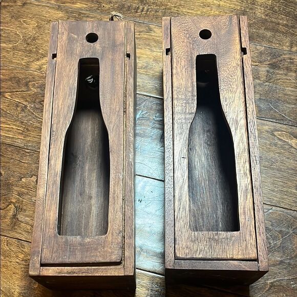 Wooden Rustic Wine Bottle Gift Boxes - Picture 1 of 4